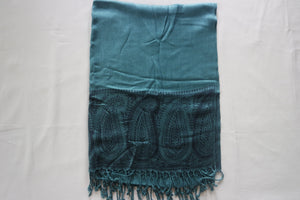 Turquoise Patterned Scarf