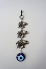 Load image into Gallery viewer, Silver-plated Elephant Evil Eye Wall Decor