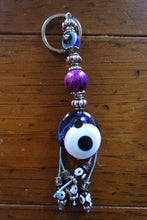 Load image into Gallery viewer, Handmade Beaded Evil Eye Key Chains